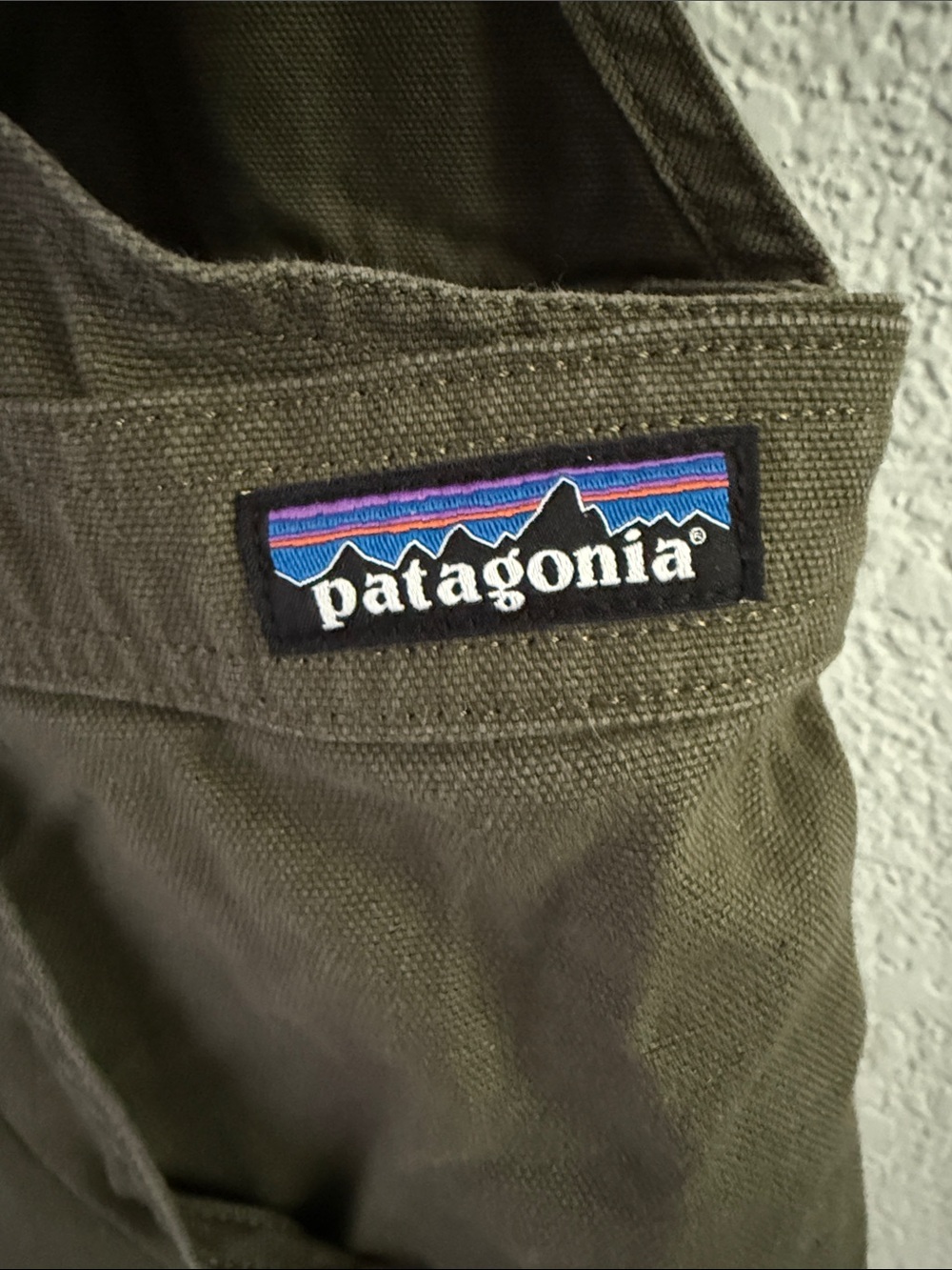 Patagonia Olive Green Short Overalls size large - Picture 2 of 6